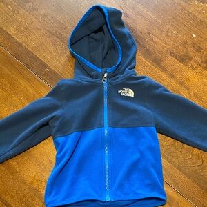 The North Face Glacier Full-Zip Two-Tone Blue Hoodie 18-24m